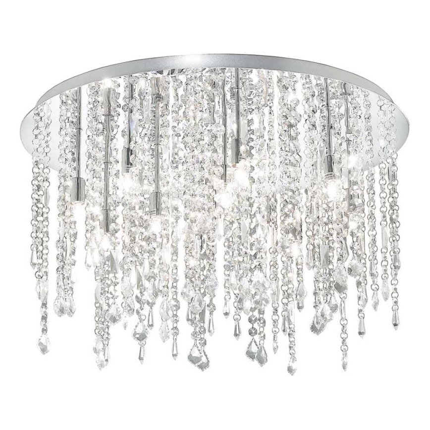 Ideal Lux - LED Kristāla griestu lampa ROYAL 12xG9/3W/230V d. 60 cm spīdīgi hromēts