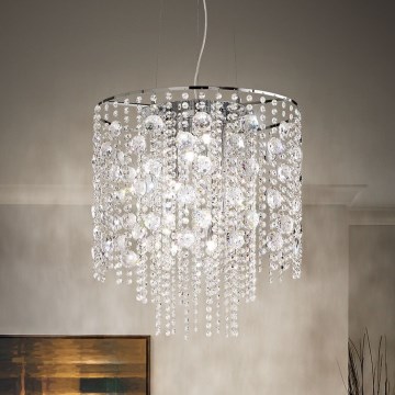 Ideal Lux - LED Kristāla lustra ar auklu EVASIONE 10xG9/3W/230V d. 51 cm spīdīgi hromēts
