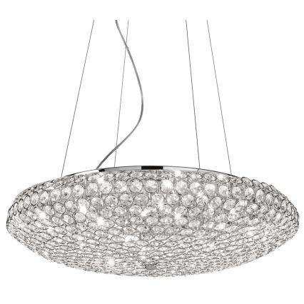 Ideal Lux - LED Kristāla lustra ar auklu KING 12xG9/3W/230V d. 65 cm spīdīgi hromēts