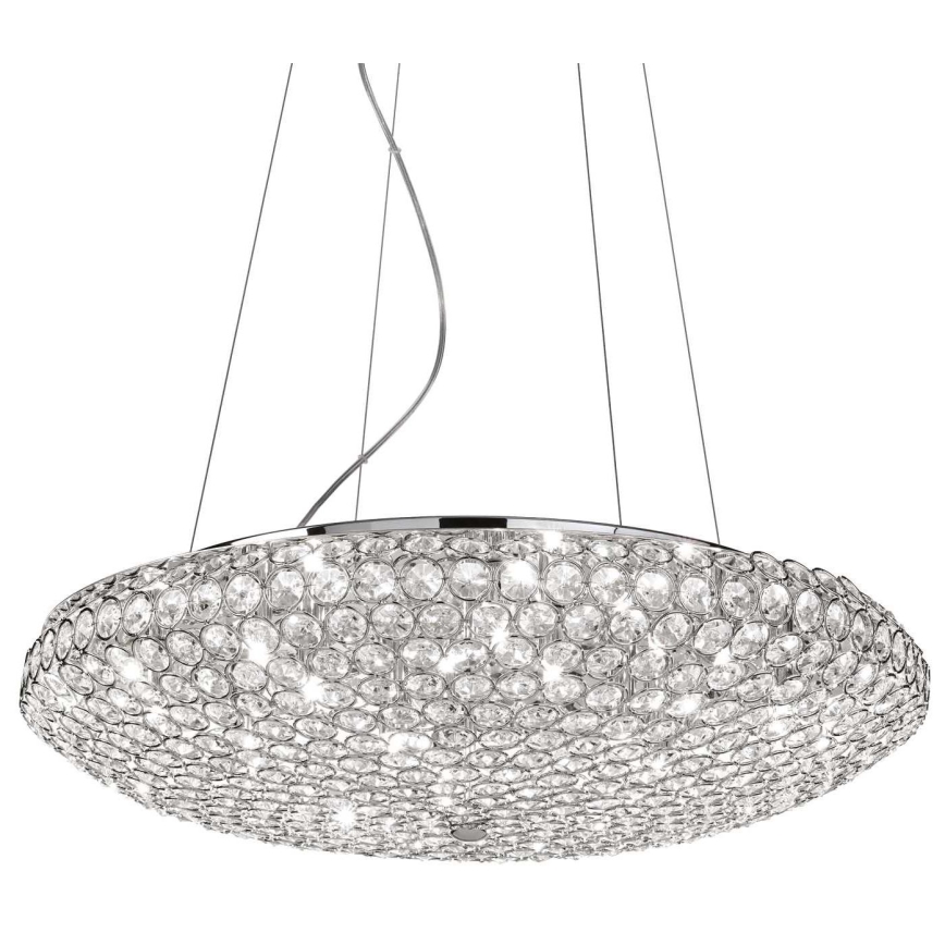 Ideal Lux - LED Kristāla lustra ar auklu KING 12xG9/3W/230V d. 65 cm spīdīgi hromēts