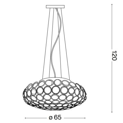Ideal Lux - LED Kristāla lustra ar auklu KING 12xG9/3W/230V d. 65 cm zelta