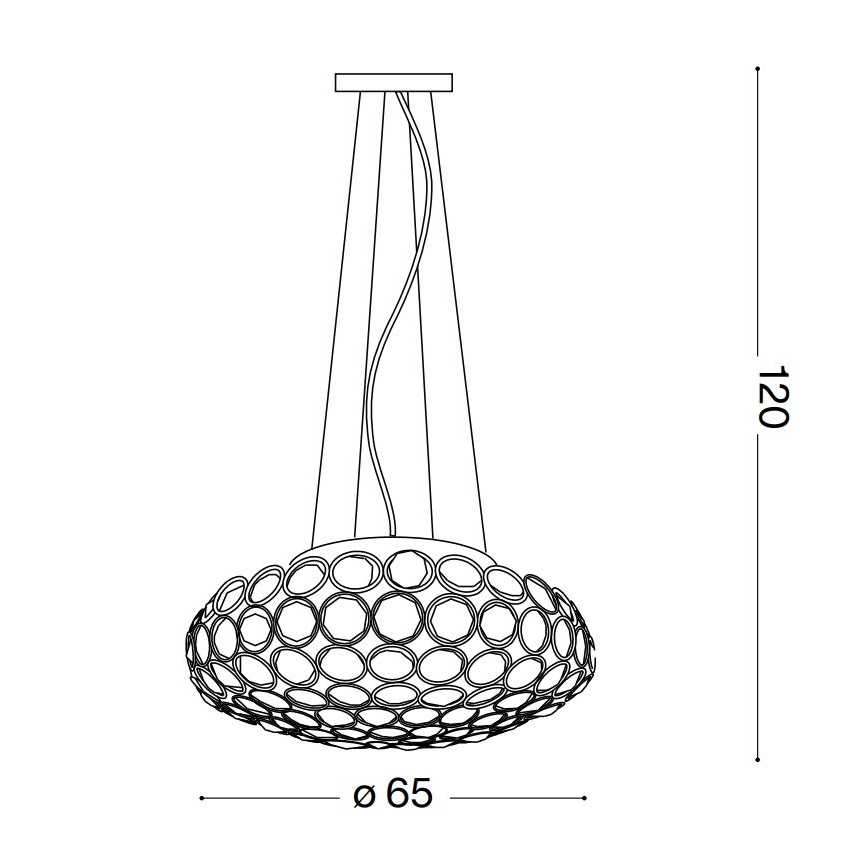 Ideal Lux - LED Kristāla lustra ar auklu KING 12xG9/3W/230V d. 65 cm zelta