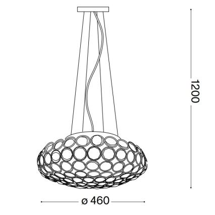 Ideal Lux - LED Kristāla lustra ar auklu KING 7xG9/3W/230V d. 46 cm spīdīgi hromēts