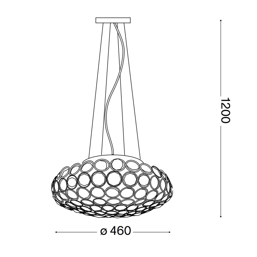 Ideal Lux - LED Kristāla lustra ar auklu KING 7xG9/3W/230V d. 46 cm spīdīgi hromēts