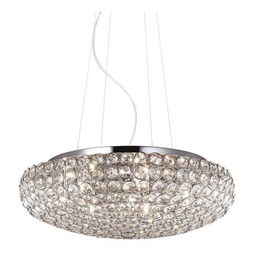 Ideal Lux - LED Kristāla lustra ar auklu KING 7xG9/3W/230V d. 46 cm spīdīgi hromēts