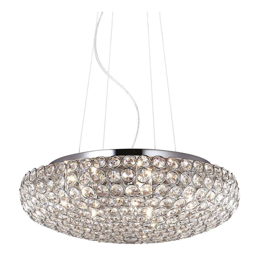 Ideal Lux - LED Kristāla lustra ar auklu KING 7xG9/3W/230V d. 46 cm spīdīgi hromēts
