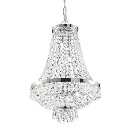 Ideal Lux - LED Kristāla lustra ar ķēdi CAESAR 12xG9/3W/230V d. 55 cm spīdīgi hromēts