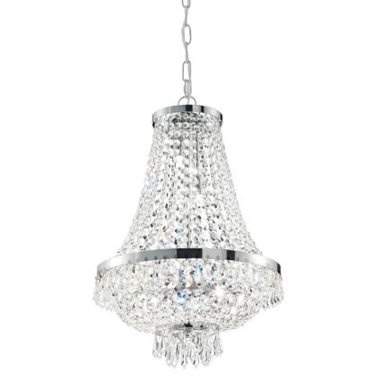 Ideal Lux - LED Kristāla lustra ar ķēdi CAESAR 6xG9/3W/230V d. 38 cm spīdīgi hromēts