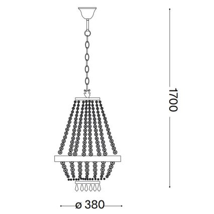 Ideal Lux - LED Kristāla lustra ar ķēdi CAESAR 6xG9/3W/230V d. 38 cm spīdīgi hromēts