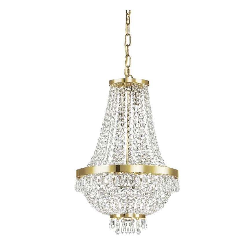 Ideal Lux - LED Kristāla lustra ar ķēdi CAESAR 6xG9/3W/230V d. 38 cm zelta