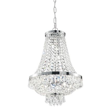 Ideal Lux - LED Kristāla lustra ar ķēdi CAESAR 9xG9/3W/230V d. 45 cm spīdīgi hromēts