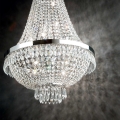 Ideal Lux - LED Kristāla lustra ar ķēdi CAESAR 9xG9/3W/230V d. 45 cm spīdīgi hromēts
