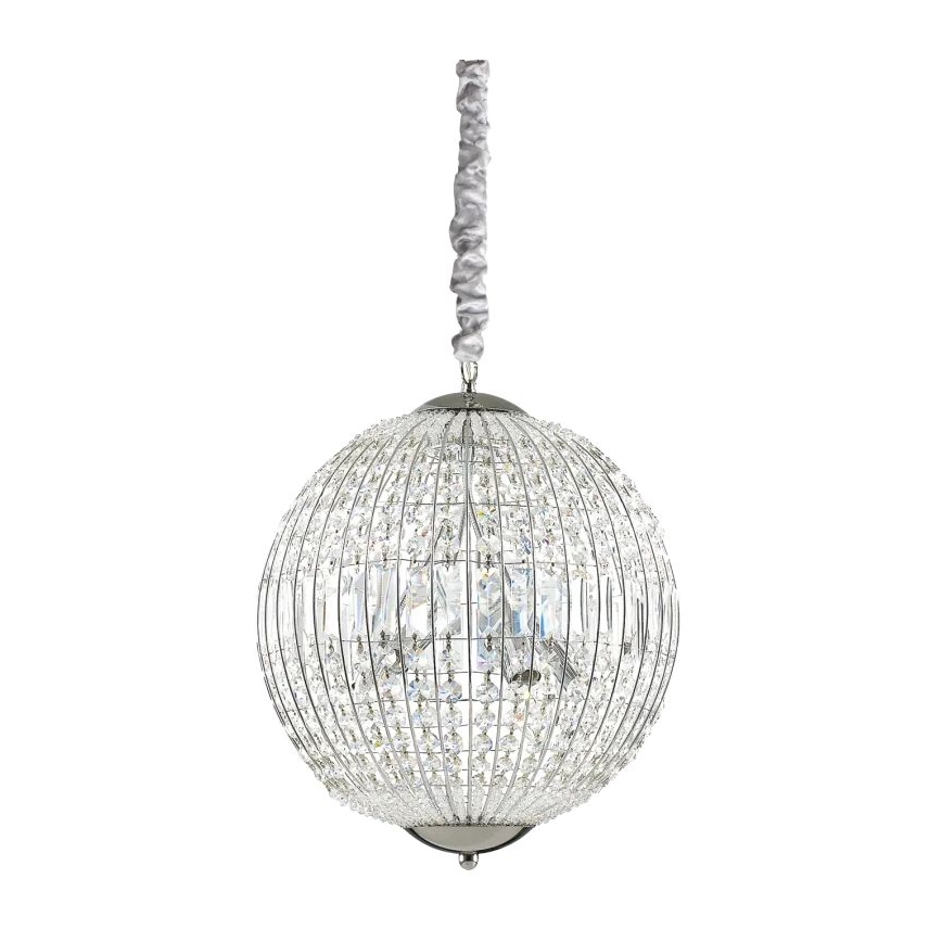 Ideal Lux - LED Kristāla lustra ar ķēdi LUXOR 6xG9/3W/230V d. 40 cm caurspīdīga