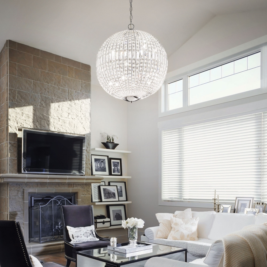 Ideal Lux - LED Kristāla lustra ar ķēdi LUXOR 6xG9/3W/230V d. 40 cm caurspīdīga