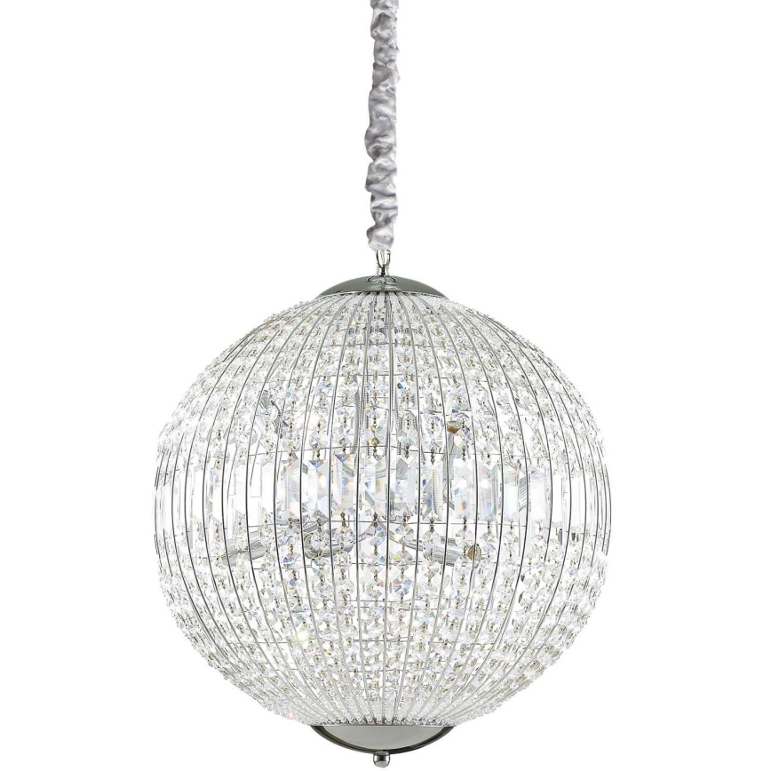 Ideal Lux - LED Kristāla lustra ar ķēdi LUXOR 8xG9/3W/230V d. 50 cm caurspīdīga