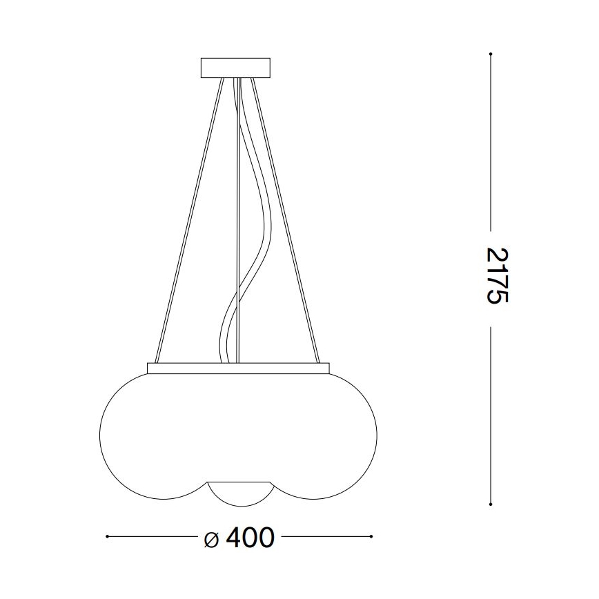 Ideal Lux - LED Lustra ar auklu ARIZONA 3xGX53/9W/230V d. 40 cm balta