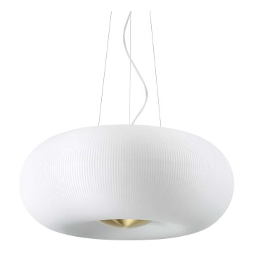 Ideal Lux - LED Lustra ar auklu ARIZONA 5xGX53/9W/230V d. 52 cm balta