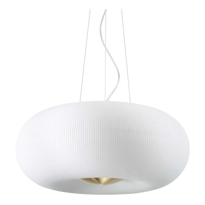 Ideal Lux - LED Lustra ar auklu ARIZONA 5xGX53/9W/230V d. 52 cm balta