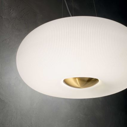 Ideal Lux - LED Lustra ar auklu ARIZONA 5xGX53/9W/230V d. 52 cm balta