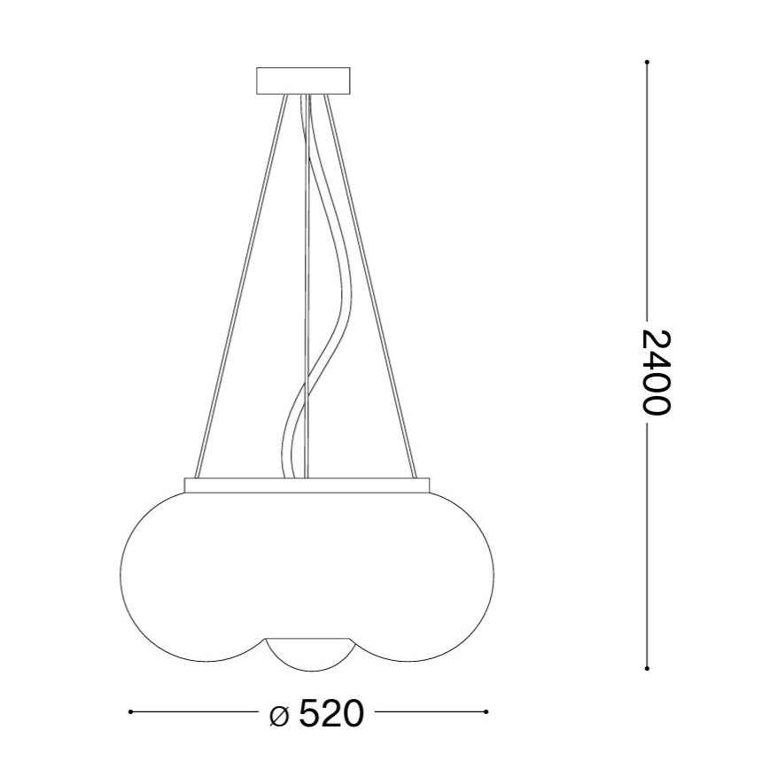 Ideal Lux - LED Lustra ar auklu ARIZONA 5xGX53/9W/230V d. 52 cm balta