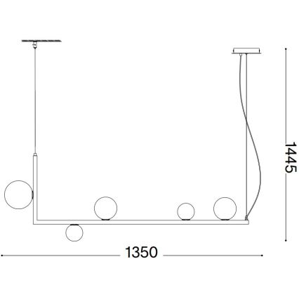 Ideal Lux - LED Lustra ar auklu BIRDS 5xG9/3W/230V melna/zelta
