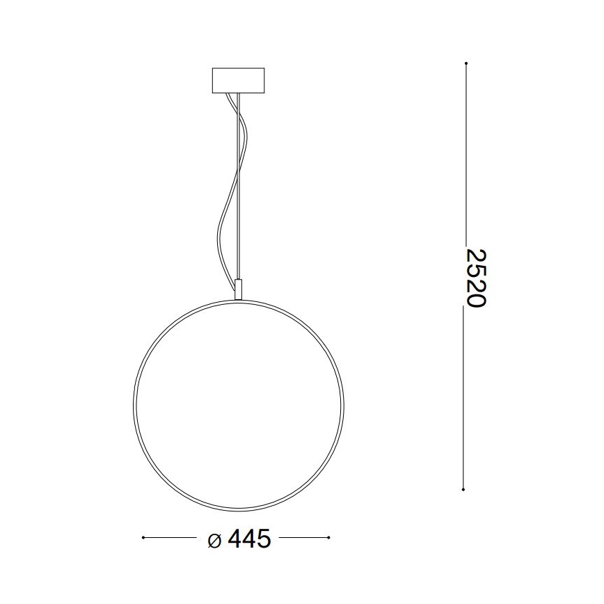 Ideal Lux - LED Lustra ar auklu CIRCUS LED/29W/230V d. 44 cm CRI 90 melna