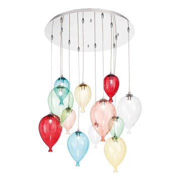 Ideal Lux - LED Lustra ar auklu CLOWN 12xG9/3W/230V d. 60 cm krāsaina