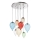 Ideal Lux - LED Lustra ar auklu CLOWN 8xG9/3W/230V d. 50 cm krāsaina
