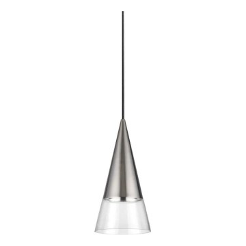 Ideal Lux - LED Lustra ar auklu CONO 1xGU10/7W/230V d. 15 cm CRI 90 matēts hroms