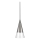 Ideal Lux - LED Lustra ar auklu CONO 1xGU10/7W/230V d. 15 cm CRI 90 matēts hroms