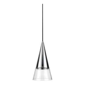 Ideal Lux - LED Lustra ar auklu CONO 1xGU10/7W/230V d. 15 cm CRI 90 spīdīgi hromēts