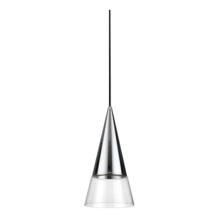 Ideal Lux - LED Lustra ar auklu CONO 1xGU10/7W/230V d. 15 cm CRI 90 spīdīgi hromēts