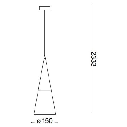 Ideal Lux - LED Lustra ar auklu CONO 1xGU10/7W/230V d. 15 cm CRI 90 spīdīgi hromēts