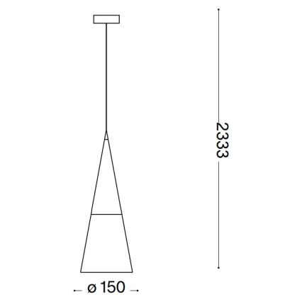 Ideal Lux - LED Lustra ar auklu CONO 1xGU10/7W/230V d. 15 cm CRI 90 matēts hroms
