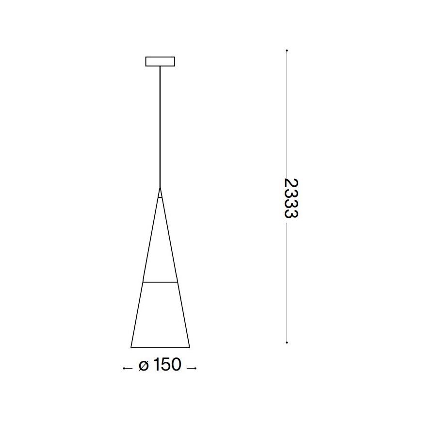 Ideal Lux - LED Lustra ar auklu CONO 1xGU10/7W/230V d. 15 cm CRI 90 matēts hroms