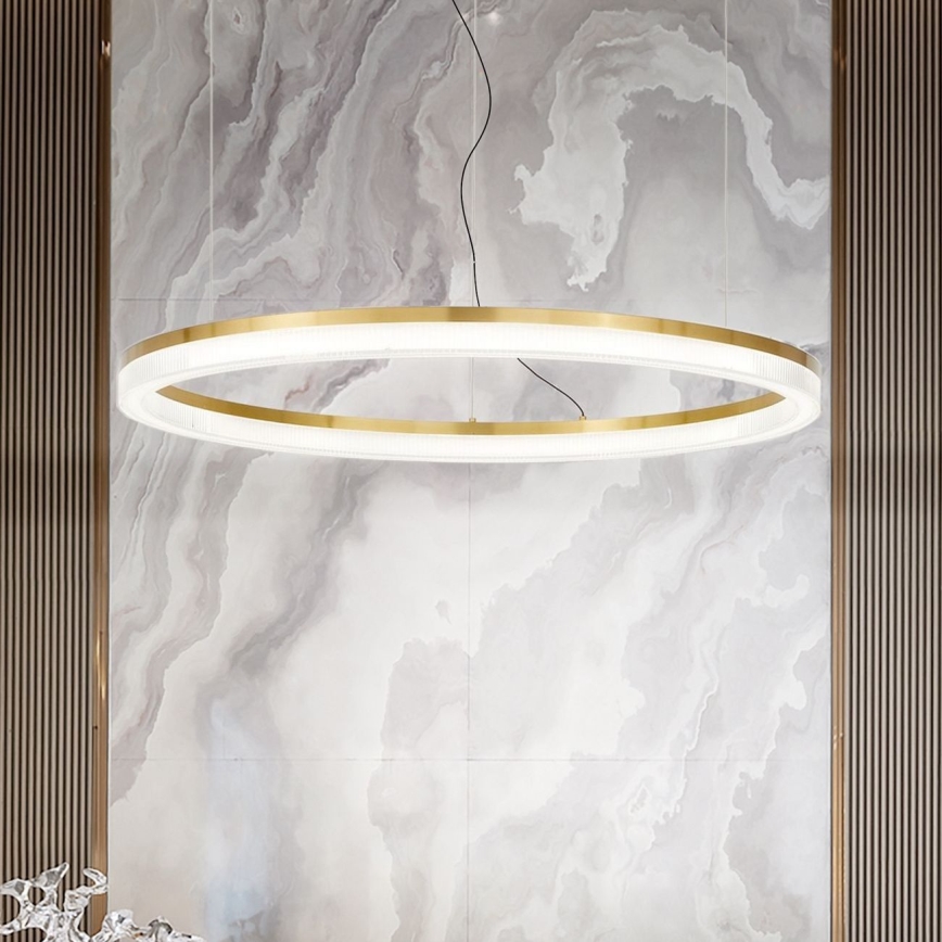 Ideal Lux - LED Lustra ar auklu CROWN LED/42W/230V 3000K d. 80 cm CRI 90 misiņš