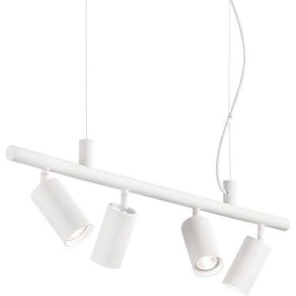 Ideal Lux - LED Lustra ar auklu DYNAMITE 4xGU10/7W/230V CRI 90 balta