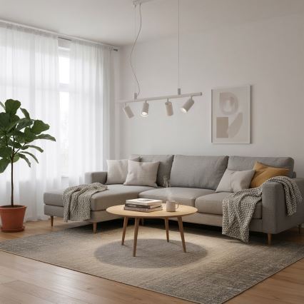 Ideal Lux - LED Lustra ar auklu DYNAMITE 4xGU10/7W/230V CRI 90 balta