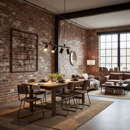 Ideal Lux - LED Lustra ar auklu DYNAMITE 4xGU10/7W/230V CRI 90 melna