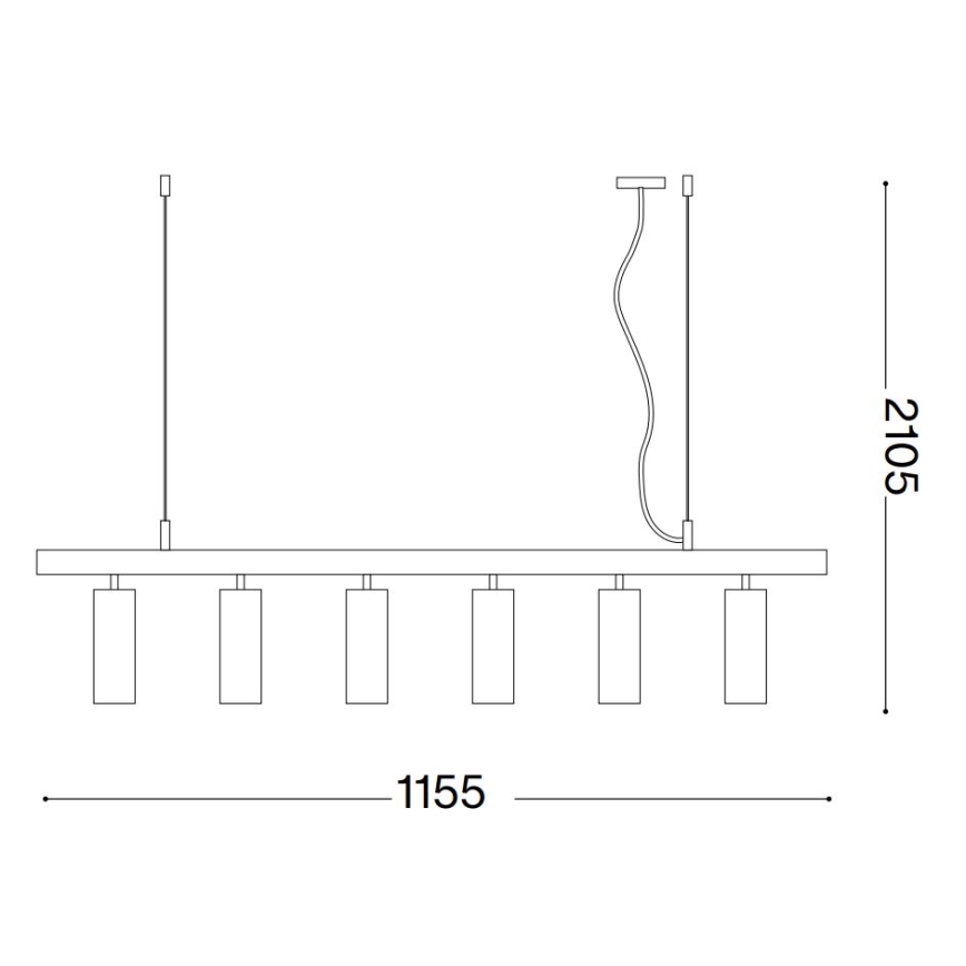 Ideal Lux - LED Lustra ar auklu DYNAMITE 6xGU10/7W/230V CRI 90 balta