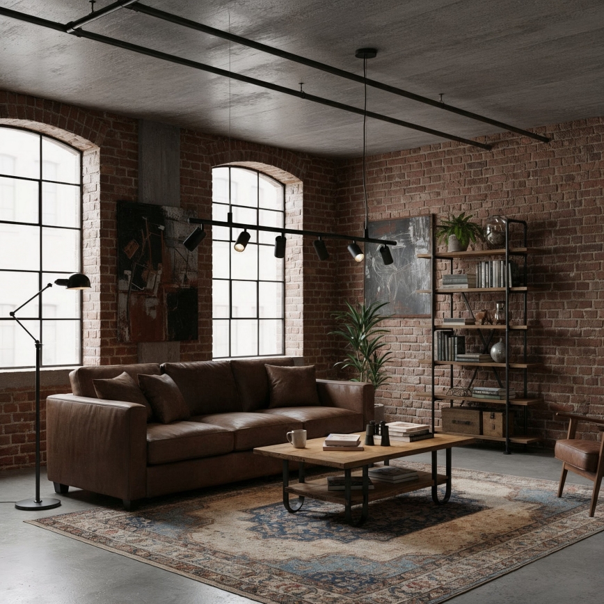 Ideal Lux - LED Lustra ar auklu DYNAMITE 6xGU10/7W/230V CRI 90 melna