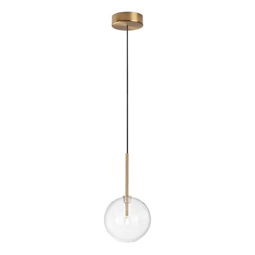 Ideal Lux - LED Lustra ar auklu EQUINOXE 1xG4/2W/230V d. 15 cm misiņš/caurspīdīga
