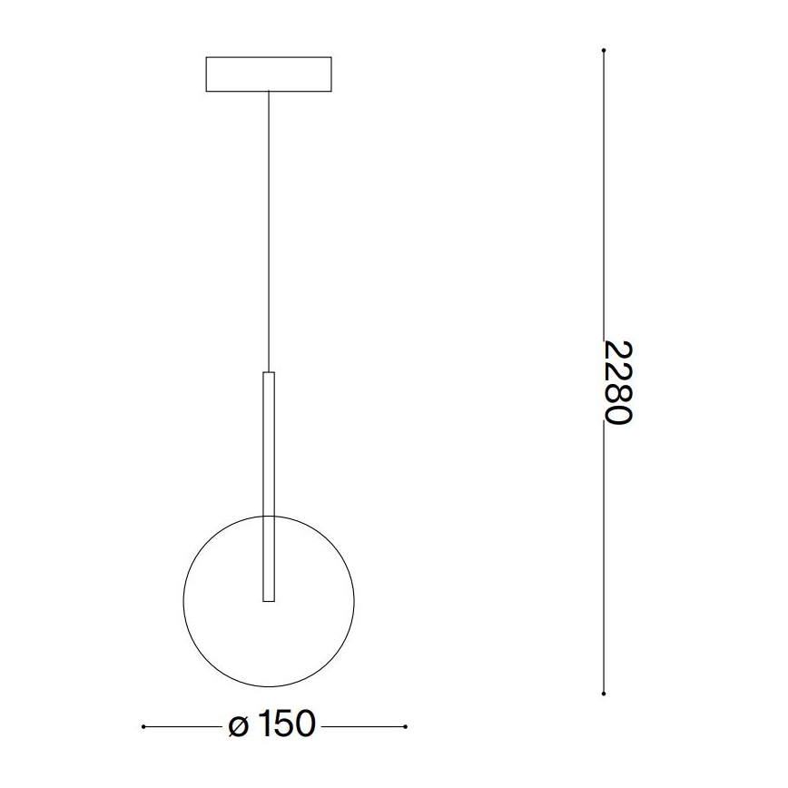 Ideal Lux - LED Lustra ar auklu EQUINOXE 1xG4/2W/230V d. 15 cm misiņš/caurspīdīga