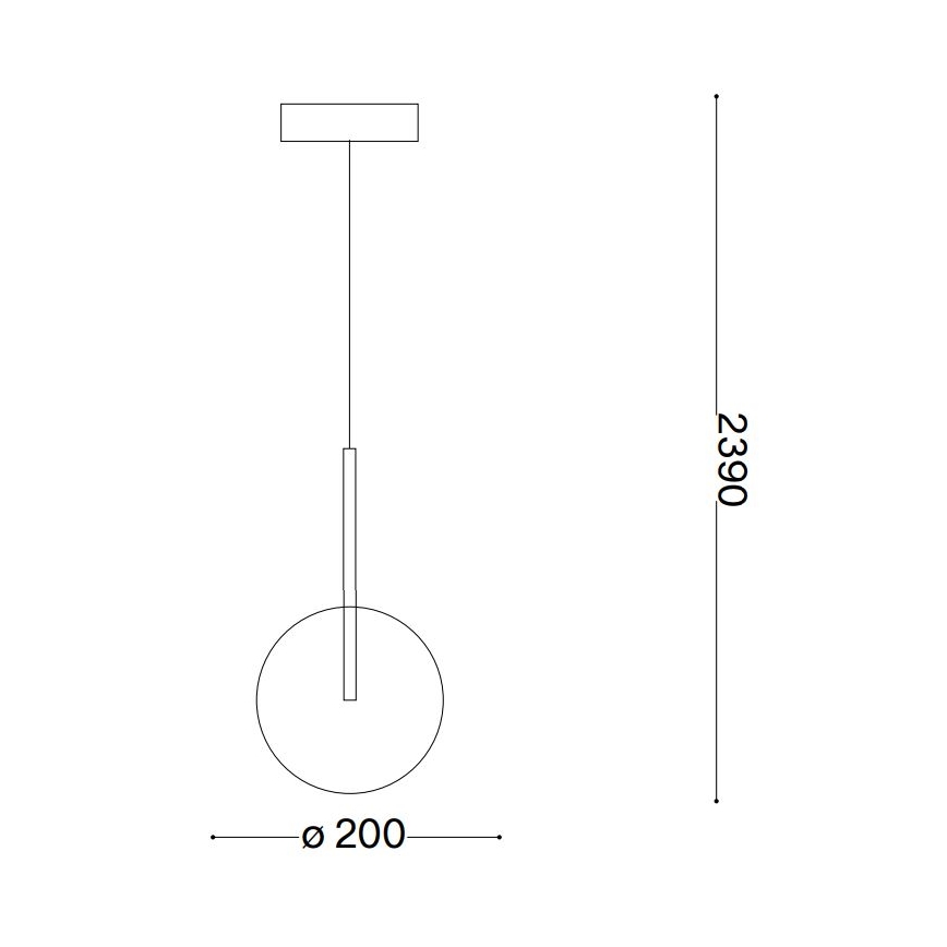 Ideal Lux - LED Lustra ar auklu EQUINOXE 1xG4/2W/230V d. 20 cm misiņš/dūmakains