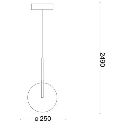 Ideal Lux - LED Lustra ar auklu EQUINOXE 1xG4/2W/230V d. 25 cm spīdīgi hromēts/dūmakains