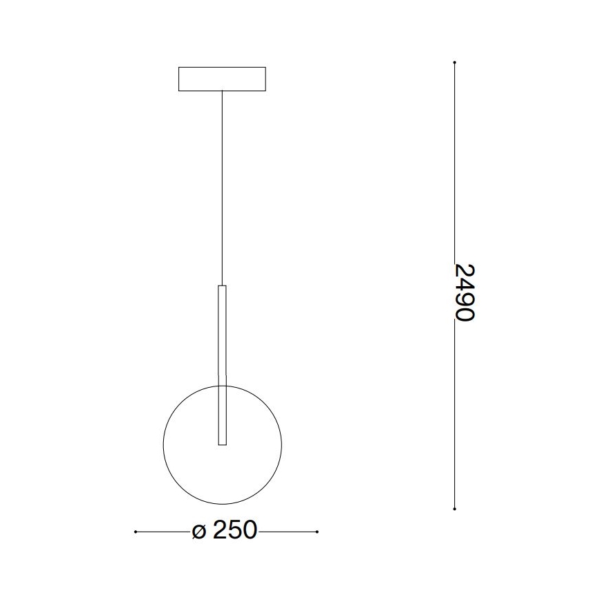 Ideal Lux - LED Lustra ar auklu EQUINOXE 1xG4/2W/230V d. 25 cm spīdīgi hromēts/dūmakains