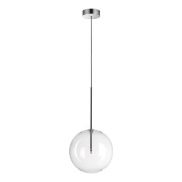 Ideal Lux - LED Lustra ar auklu EQUINOXE 1xG4/2W/230V d. 25 cm spīdīgi hromēts/caurspīdīga