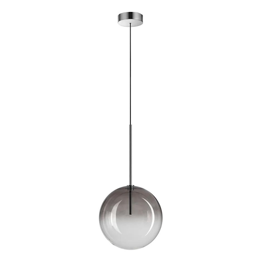 Ideal Lux - LED Lustra ar auklu EQUINOXE 1xG4/2W/230V d. 25 cm spīdīgi hromēts/dūmakains