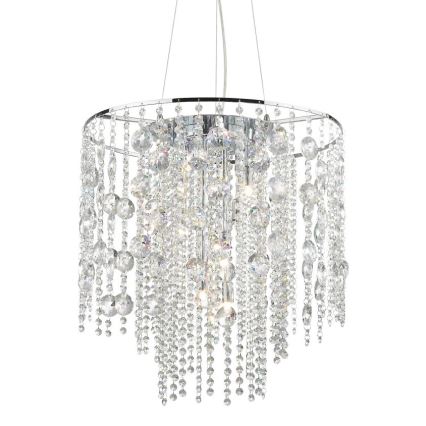 Ideal Lux - LED Kristāla lustra ar auklu EVASIONE 10xG9/3W/230V d. 51 cm spīdīgi hromēts