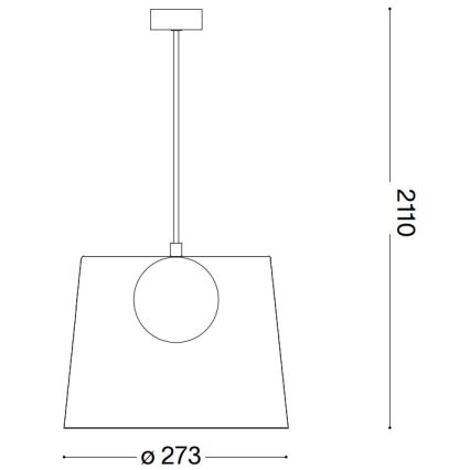 Ideal Lux - LED Lustra ar auklu FADE 1xG9/3W/230V d. 27,3 cm varš/dūmakains